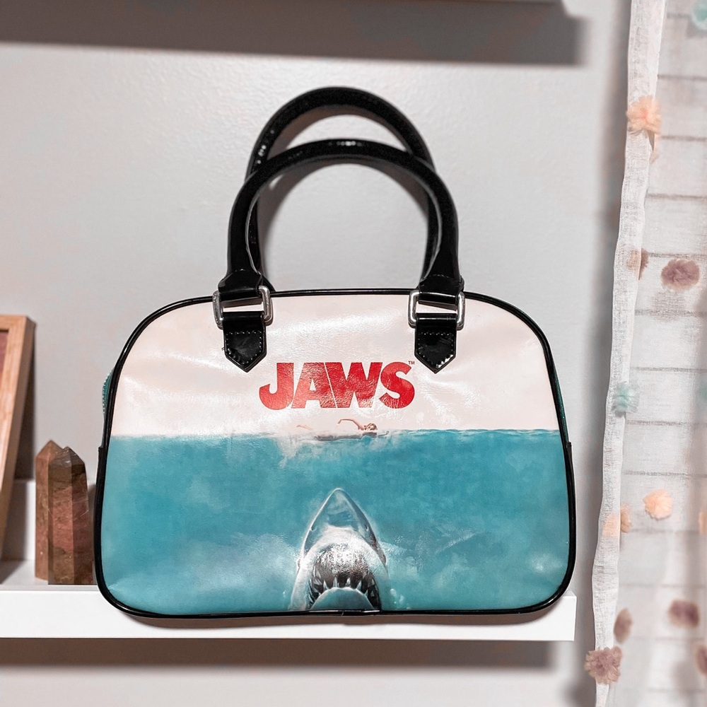 ROCK REBEL JAWS POSTER BOWLER HANDBAG